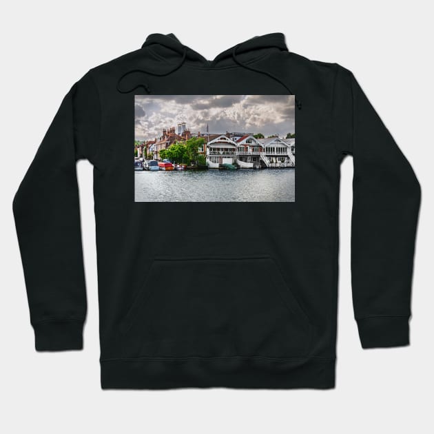 Boathouses At Henley on Thames Hoodie by IanWL